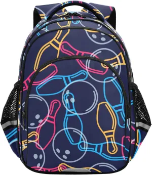 Fisyme Bowling Ball Backpack Laptop Back Pack Daycare Bag Bookbag Travel School Backpacks Small