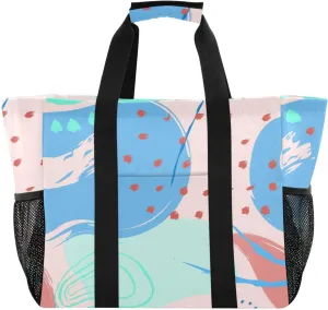 Foldable Beach Bag Tote for Groceries Shopping More