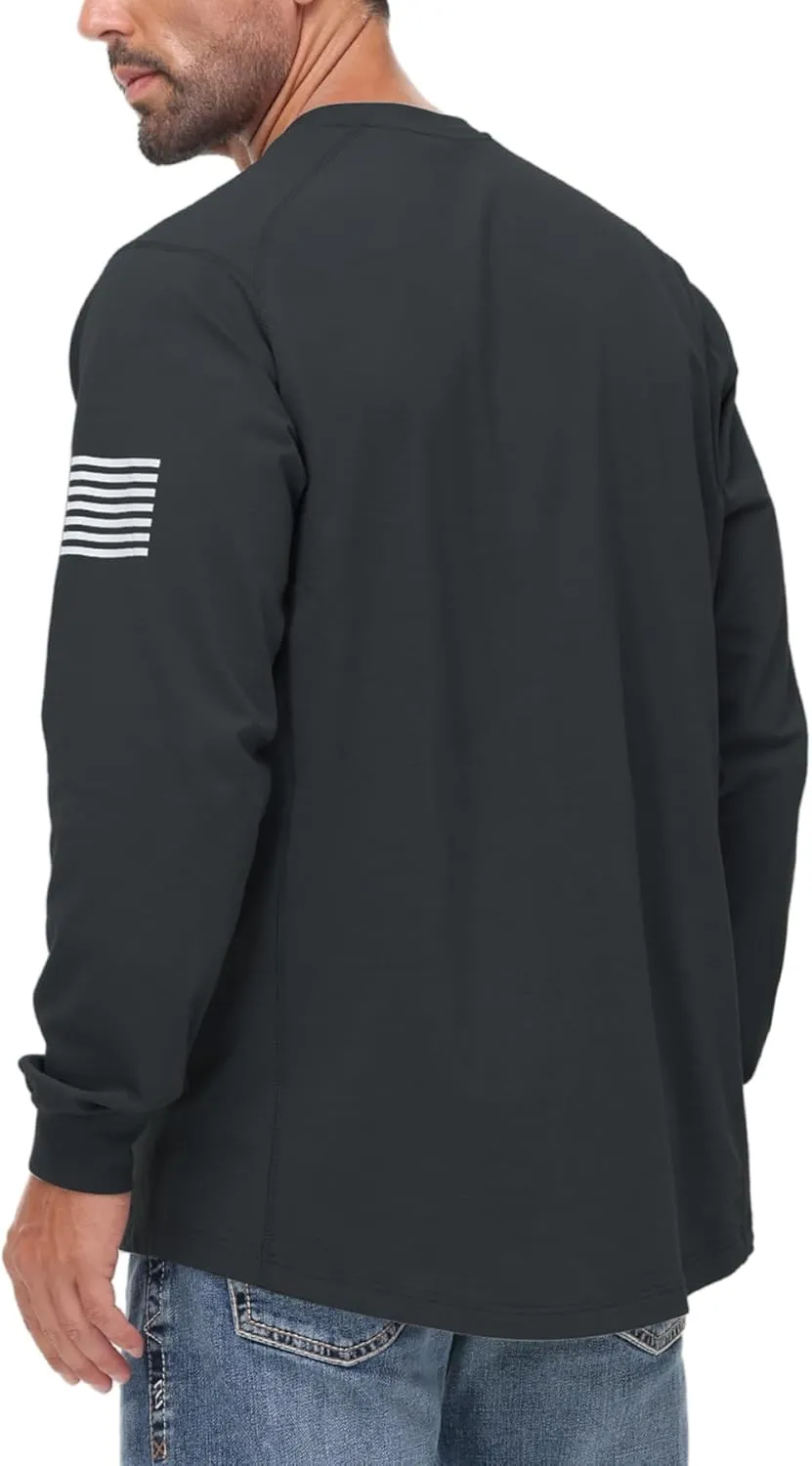 FR Shirts for Men Stretch Patriot Baseball T-Shirt Work Shirt