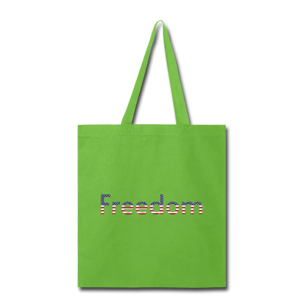 Freedom Patriotic Word Art Tote Bag