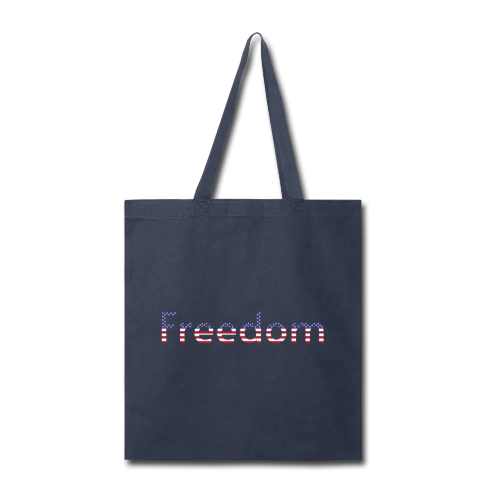 Freedom Patriotic Word Art Tote Bag
