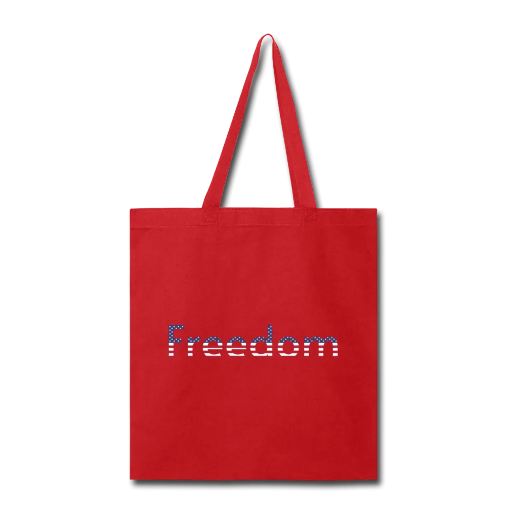 Freedom Patriotic Word Art Tote Bag
