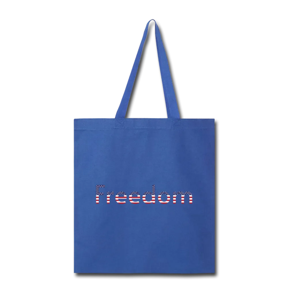 Freedom Patriotic Word Art Tote Bag