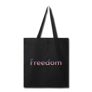 Freedom Patriotic Word Art Tote Bag