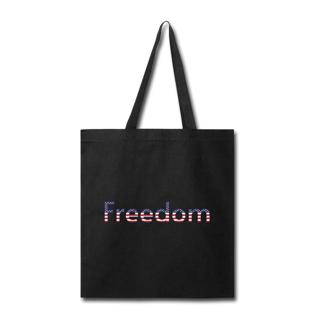 Freedom Patriotic Word Art Tote Bag