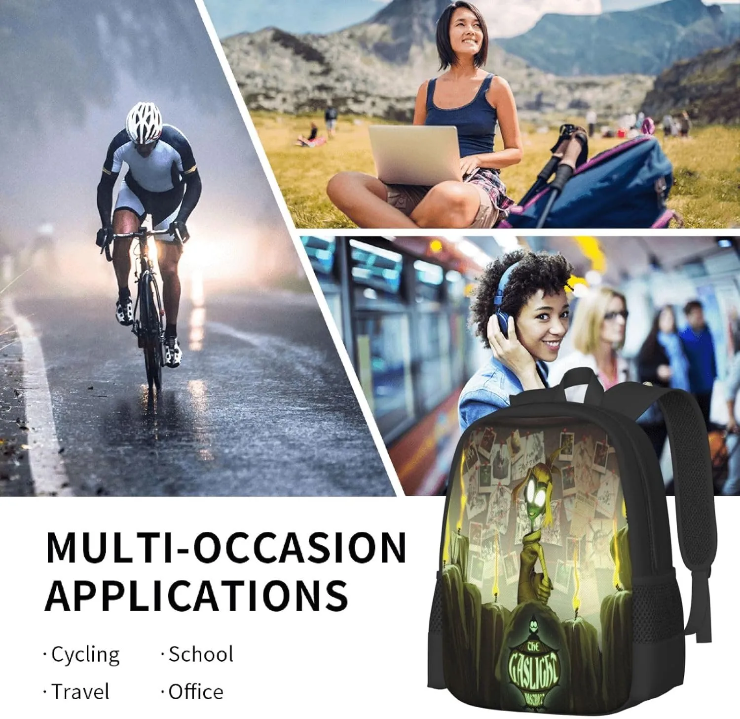 Gaslight District Backpack Lightweight Large Capacity Laptop Backpack Travel Backpacks For Unisex