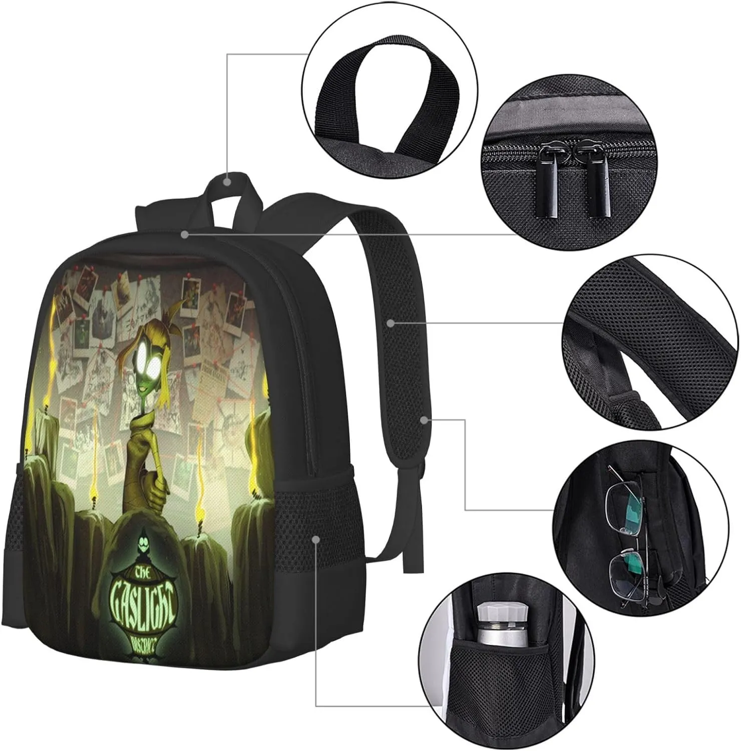 Gaslight District Backpack Lightweight Large Capacity Laptop Backpack Travel Backpacks For Unisex