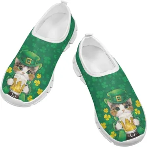 Girls Slip On Tennis Shoes Kids Running Shoes St. Patrick's Day Shoes