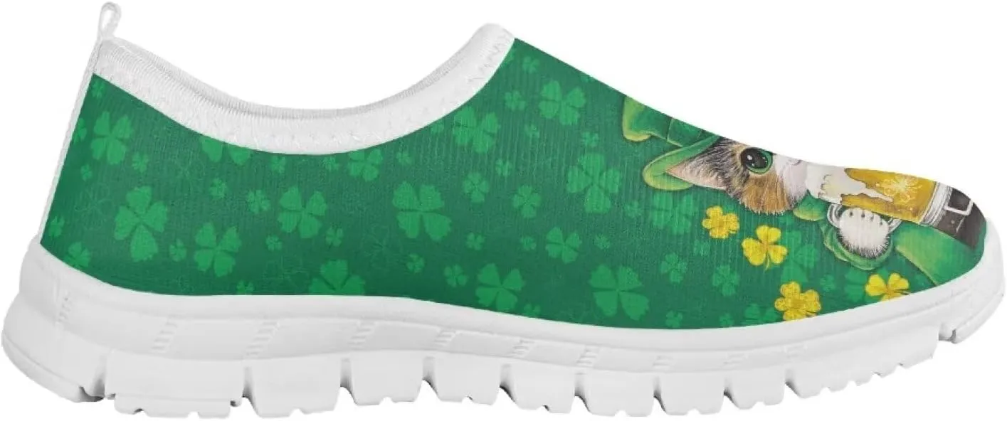 Girls Slip On Tennis Shoes Kids Running Shoes St. Patrick's Day Shoes