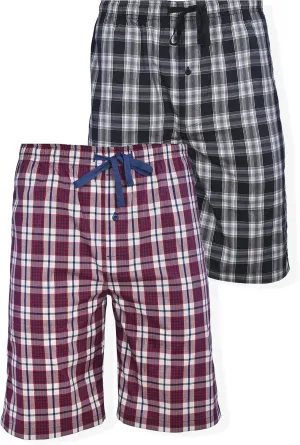 Hanes Mens 2-Pack Woven Stretch Pajama Sleep Short