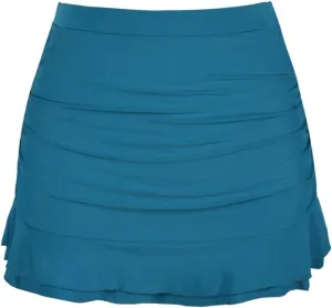 Hilor Women's Shirred Ruffle Swim Skirt Tummy Control Skirted Bikini Bottoms High Waisted Swim Bottom