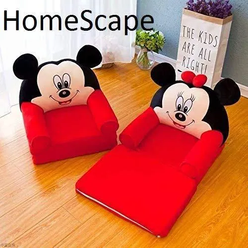 Homescape Kids Sofa Cum Bed and Chair for Comfort(red)(Use for Baby 0-2years)(Top Quality)