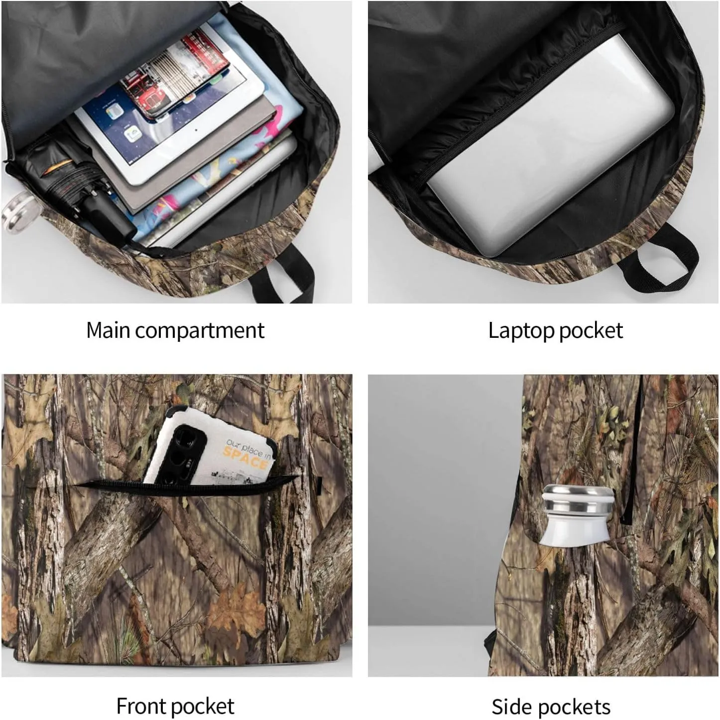Hunting Camo Backpack Laptop Backpack Lightweight Backpacks Casual Daypack For Women Men Travel Hiking
