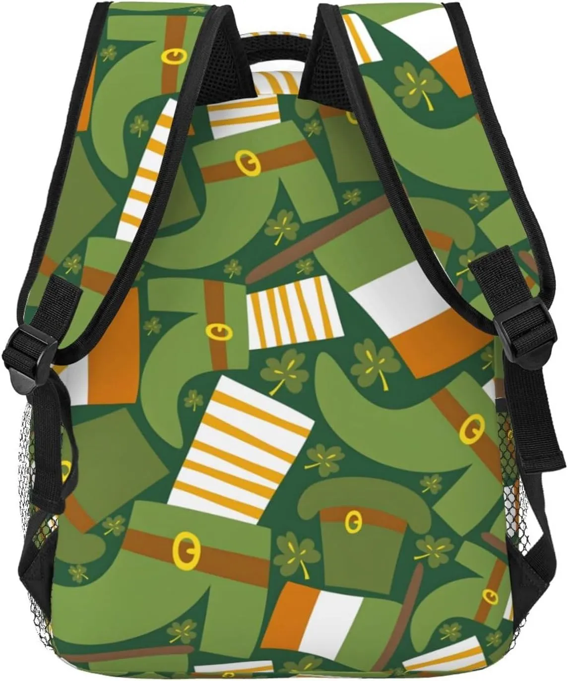 Irish Flag Travel Laptop Backpack Women Lightweight Backpack Adjustable College Backpack Fits 15.6 Inch Laptop Waterproof Travel Backpack for Men, Work, Travel, Women