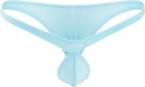 JEShifangjiusu Men'S Ice Silk Thongs Underwear Sexy Pouch Bikini Jockstrap G-String Briefs See Through T-Back Thong Lingerie