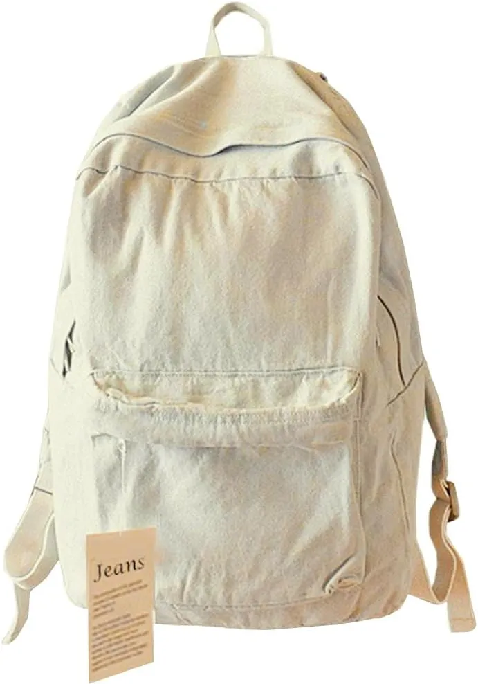 Kedera College School Denim Backpacks Girls Cute Bookbags Student Backpack Laptop for Teenage