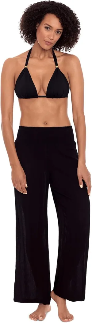 Lauren Ralph Lauren Crinkle Pants Black LG (US 12-14)