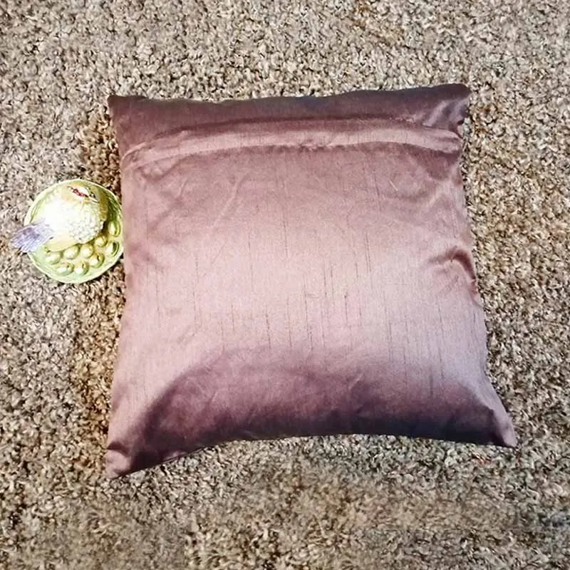 Leaf Dupion Silk Cushion Cover | Set Of 5 | 16 x 16 inches