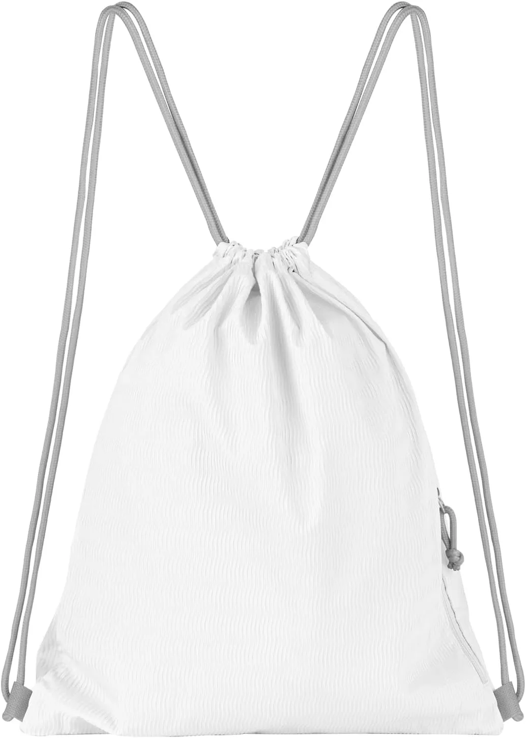 Lily queen Drawstring Backpack Sports Gym Bag Foldable Water Resistant Swim Bag for Women Men (White)