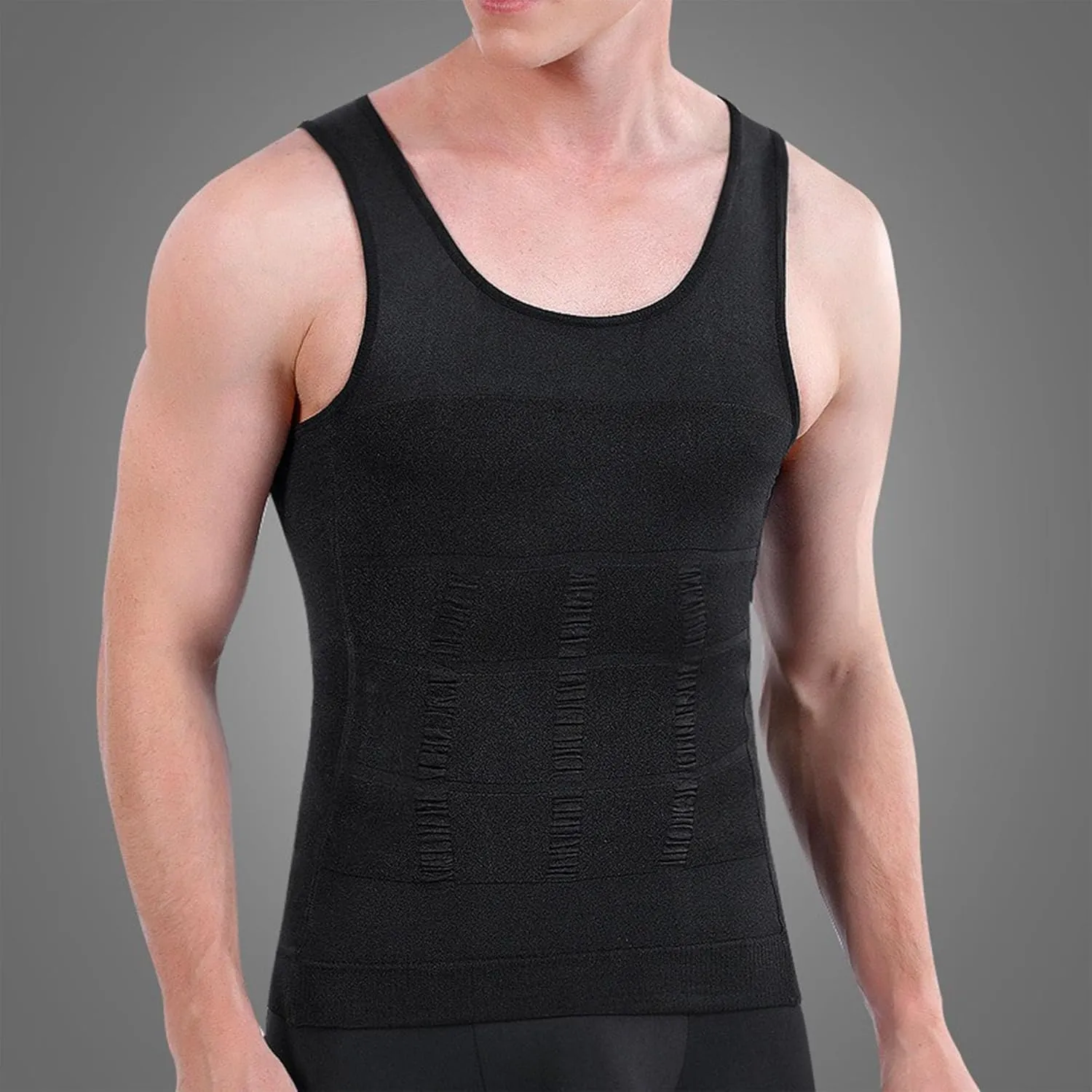 Mens 5 Pack Body Shaper Vest Slimming Tummy Control Undershirt Tight Compression Shirt Tank Top Shapewear