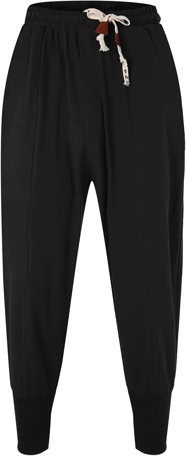 Mens Fashion Casual Pants Harlan Pants Wide Leg Trousers with Pockers Solid Color Long Pants Hiking Outdoor Joggers