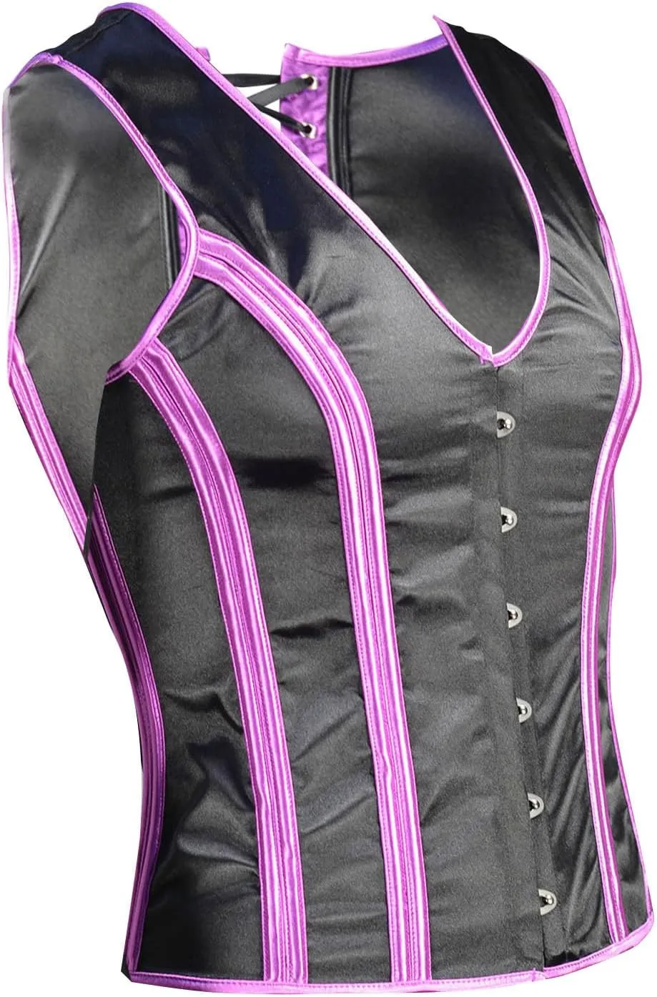Mens Vintage Shapewear Tank Top Waist Binding Muscle Shirt Men Sleeveless Lace Up Undershirt Workout Gym Clothes XS-3XL