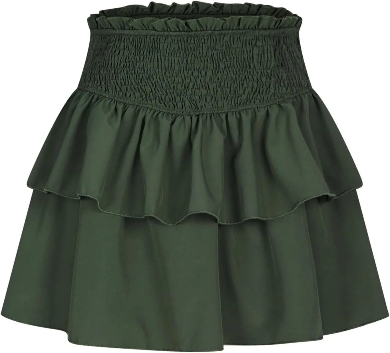 Mini Skirts for Women Dressy Casual Ruffle Layer Boho Dress Flowy Skort Summer High Waisted Ballet Skirt Cute Clothes