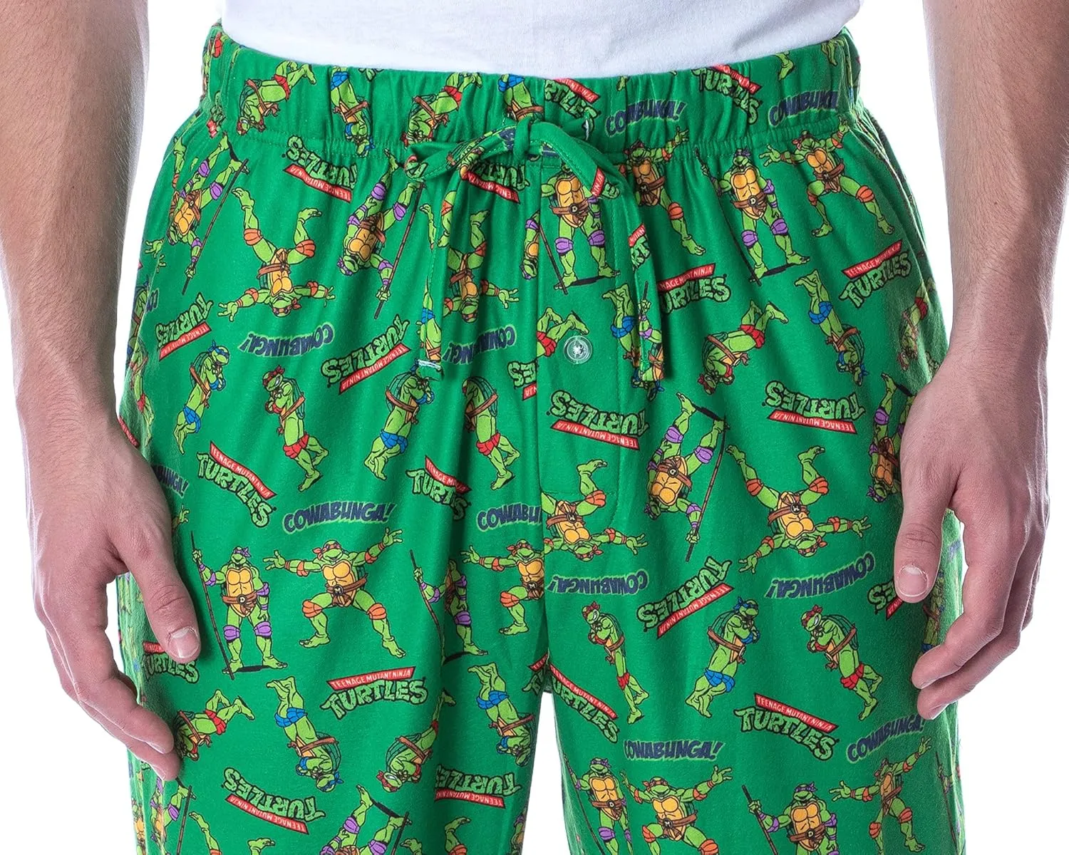 Nickelodeon Men's Teenage Mutant Ninja Turtles TMNT Allover Loungewear Sleep Bottoms Pajama Pants