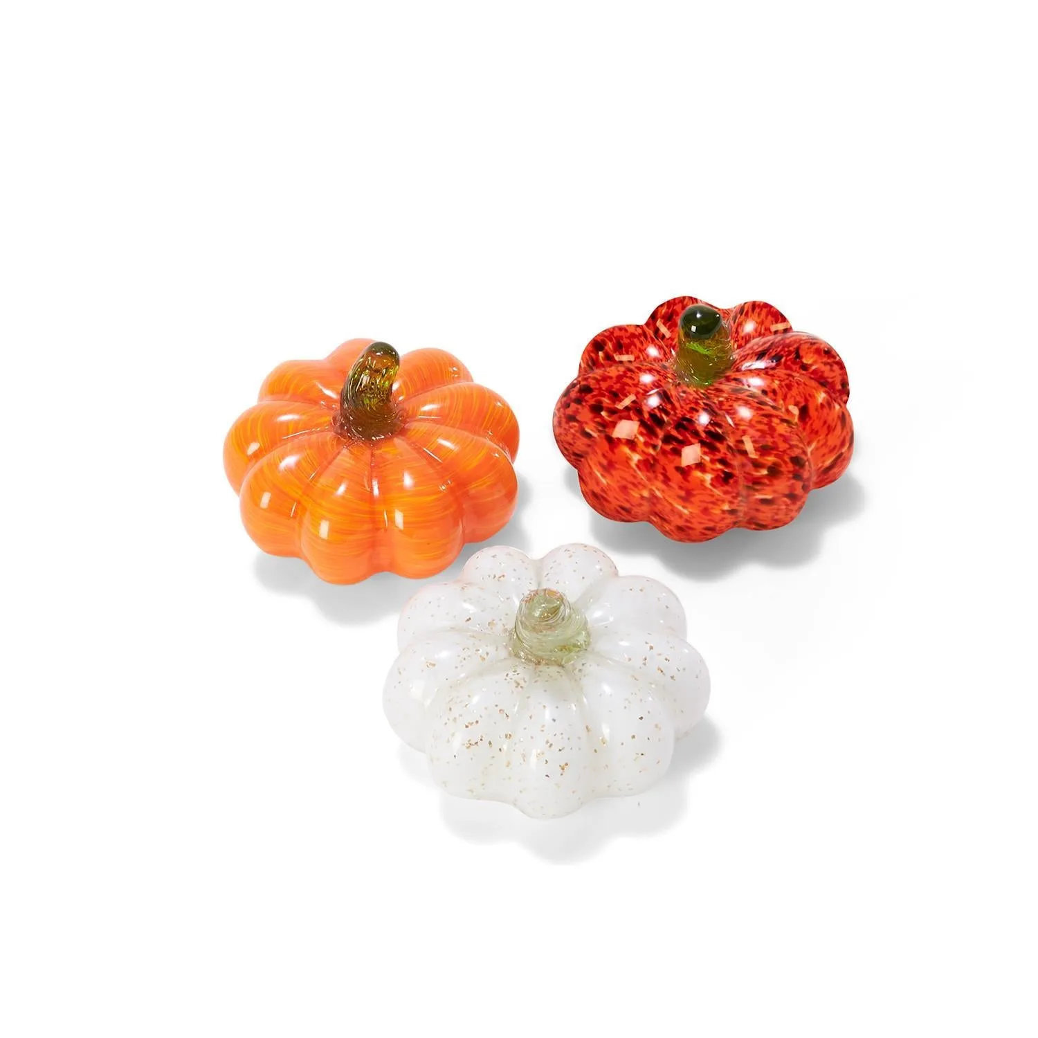 Orange Glass Mini Pumpkin