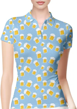 PAGYMO Funny Womens Golf Shirt Crazy Cute Print Moisture Wicking Short Sleeve Polo Shirts for Women