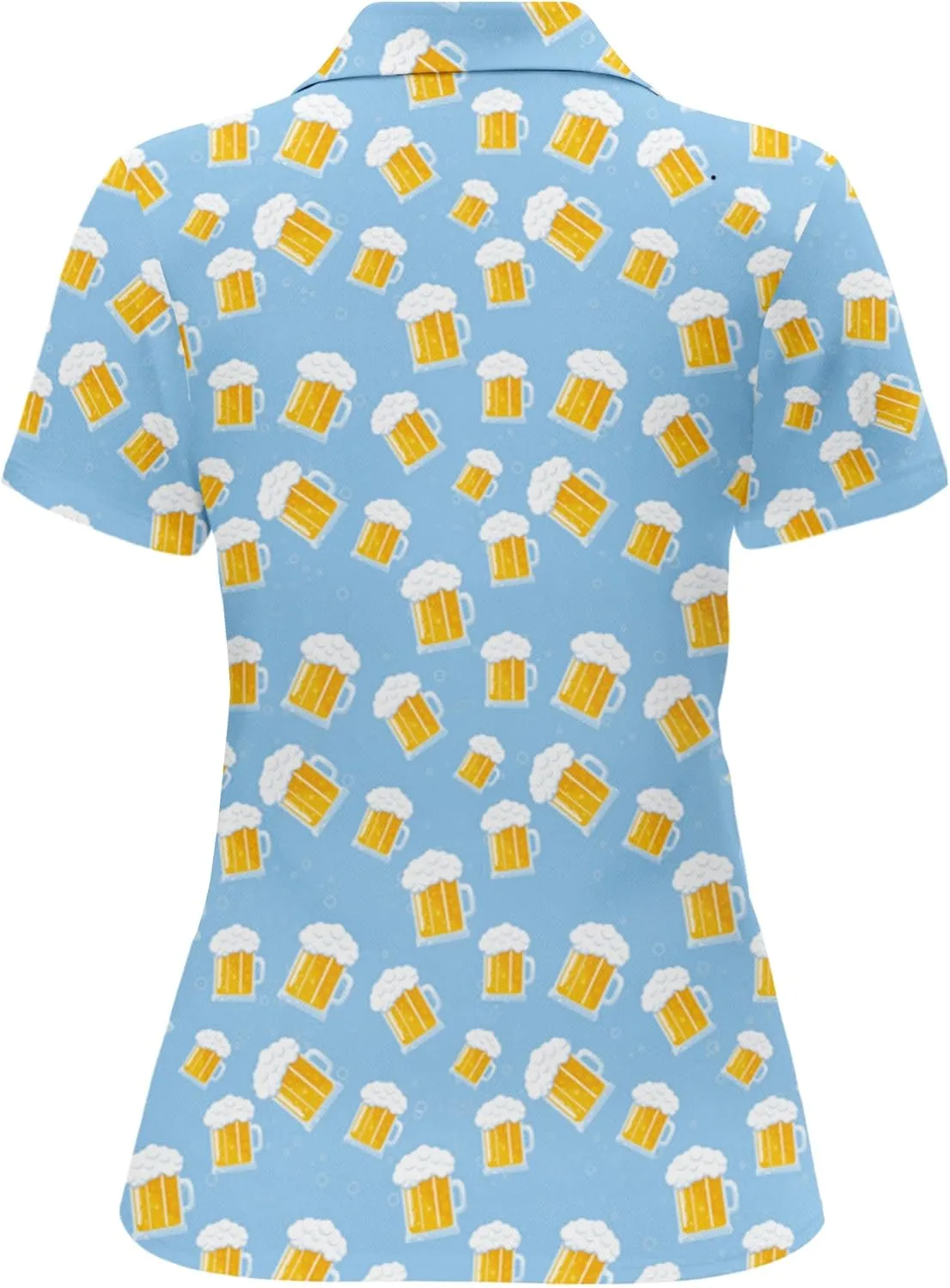 PAGYMO Funny Womens Golf Shirt Crazy Cute Print Moisture Wicking Short Sleeve Polo Shirts for Women