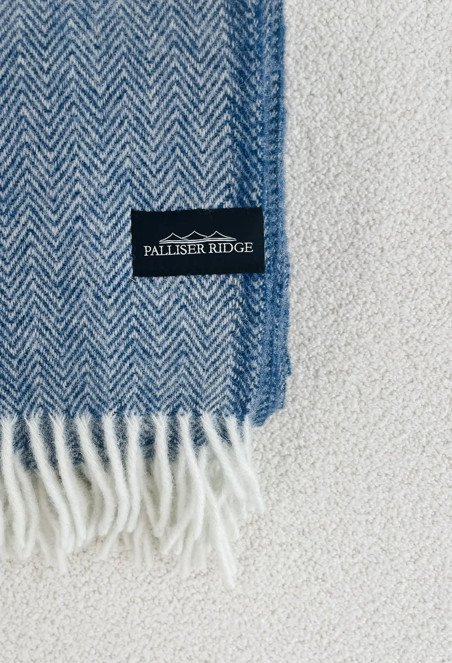 Palliser Ridge Lambs Wool Blanket - Sailor Herringbone