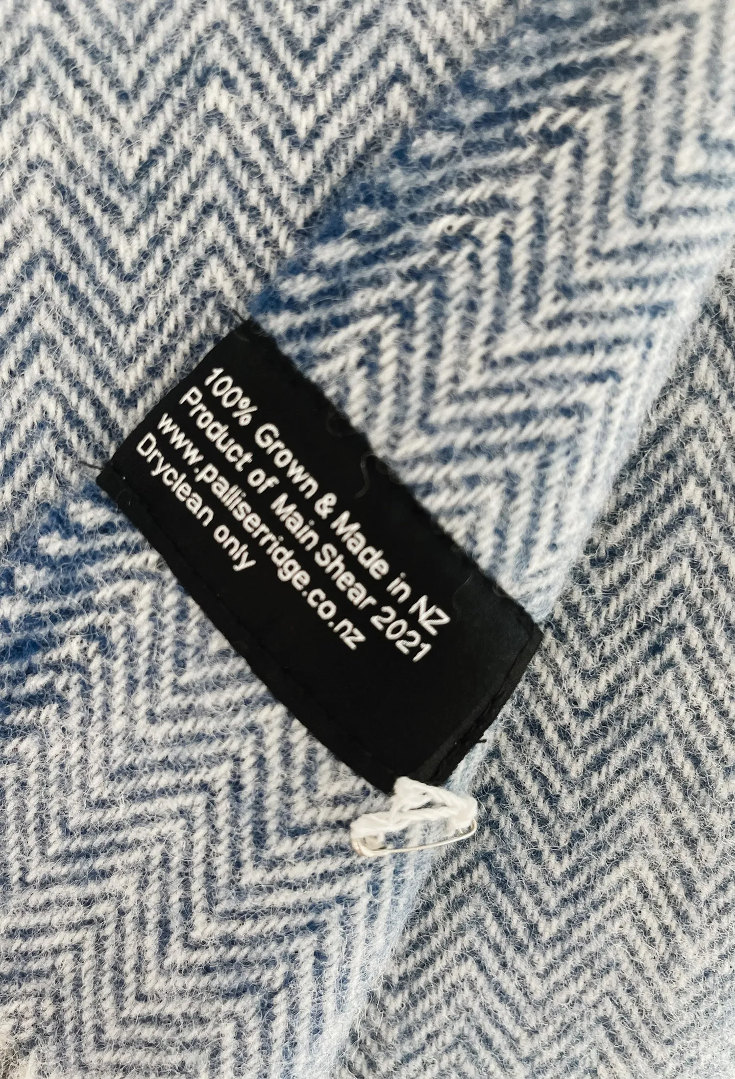 Palliser Ridge Lambs Wool Blanket - Sailor Herringbone