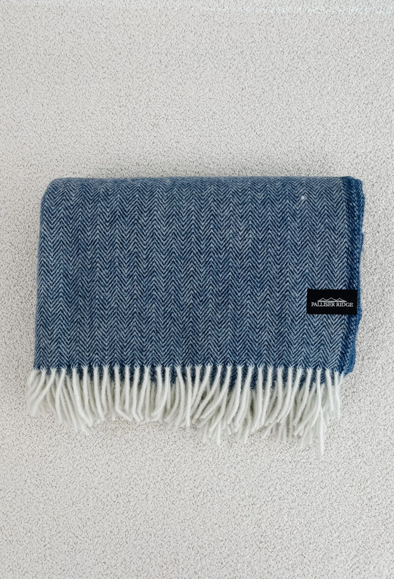 Palliser Ridge Lambs Wool Blanket - Sailor Herringbone