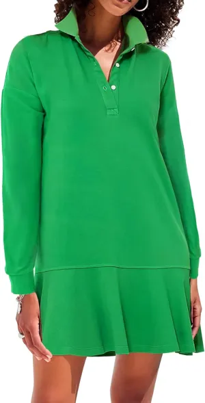 Polo Dress for Women Long Sleeve Ruffle Hem Golf Tennis Workout Dress Spring Mini Dresses