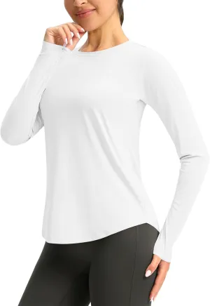 Rash Guard for Women UPF 50  Sun Protection Fishing Shirt Outdoor Quick Dry Lightweight UV Long Sleeve Hiking Shirts