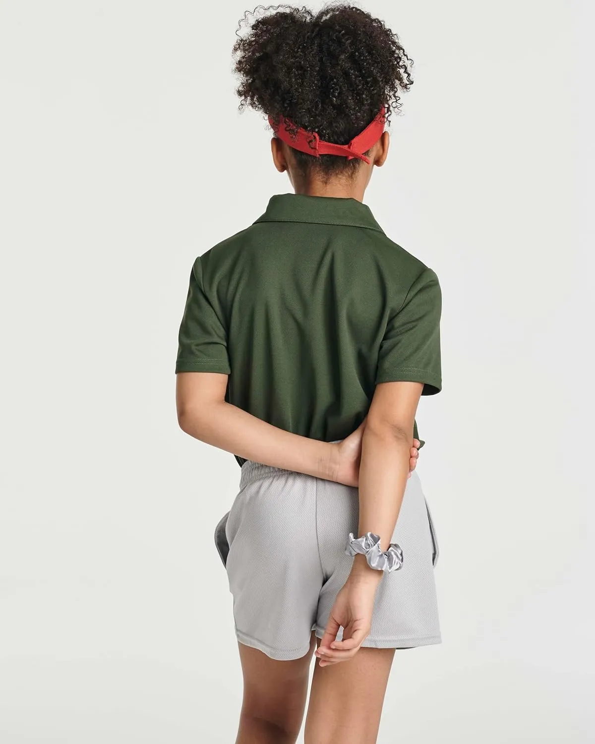 Real Essentials 3 Pack: Girls' Short Sleeve Performance Polo School Uniform(Ages 4-18)
