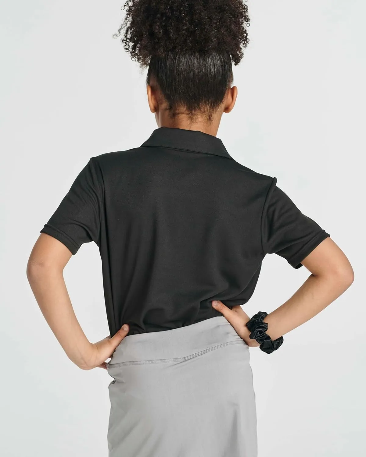 Real Essentials 3 Pack: Girls' Short Sleeve Performance Polo School Uniform(Ages 4-18)