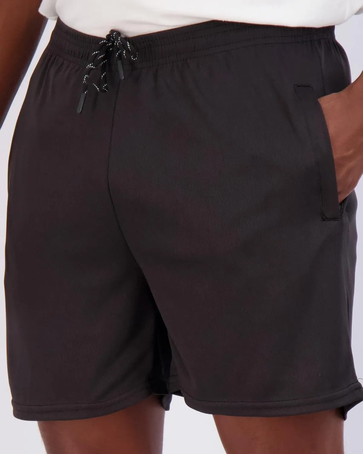 Real Essentials 4 Pack: Men's 5" Mesh Quick-Dry Athletic Running Gym Shorts with Zipper Pockets (Available in Big & Tall)