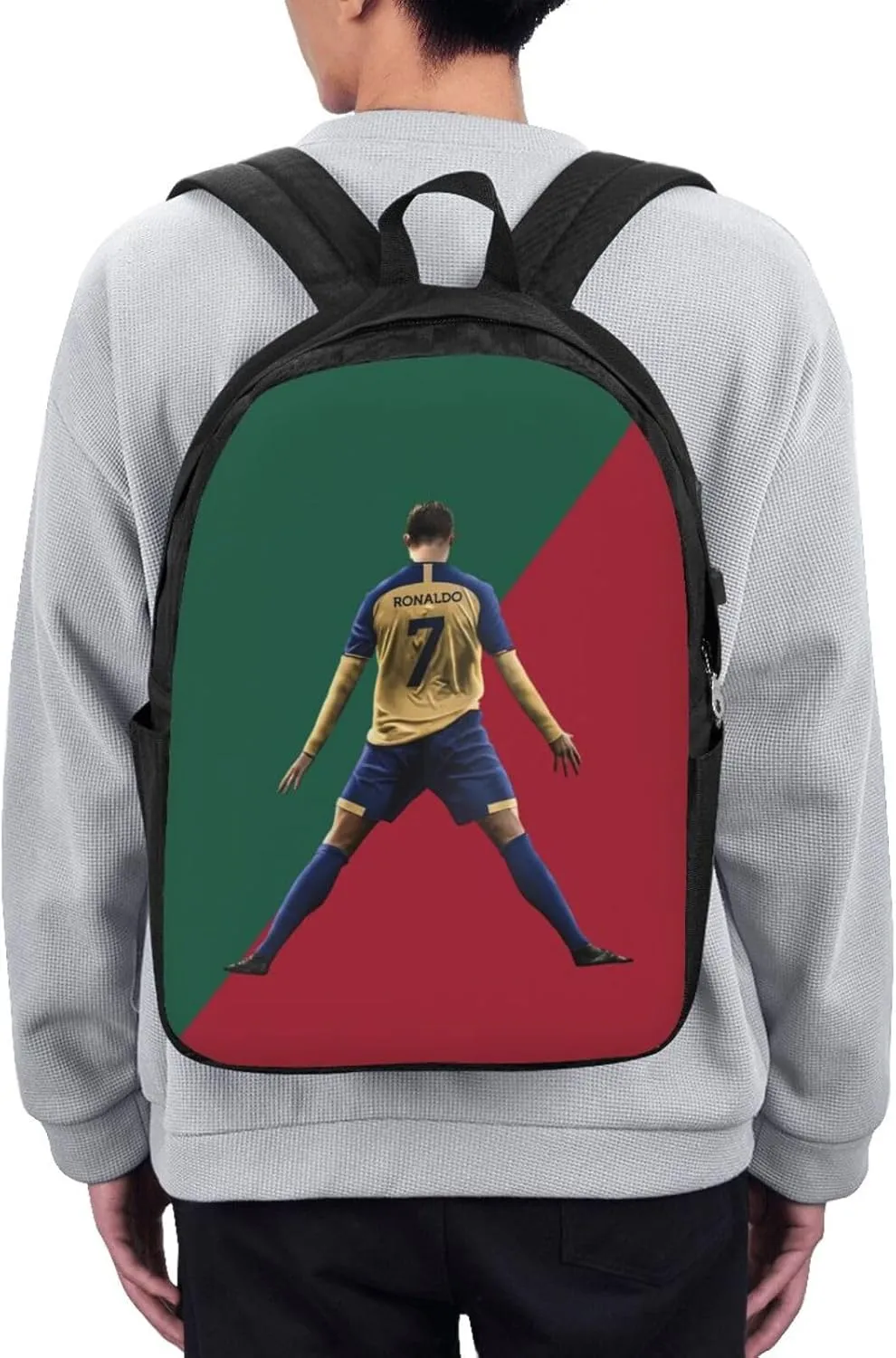 Ronaldo #7 Adult Backpacks Bag Laptop Bag Bookbag Usb Backpack 17 Inch For Daily