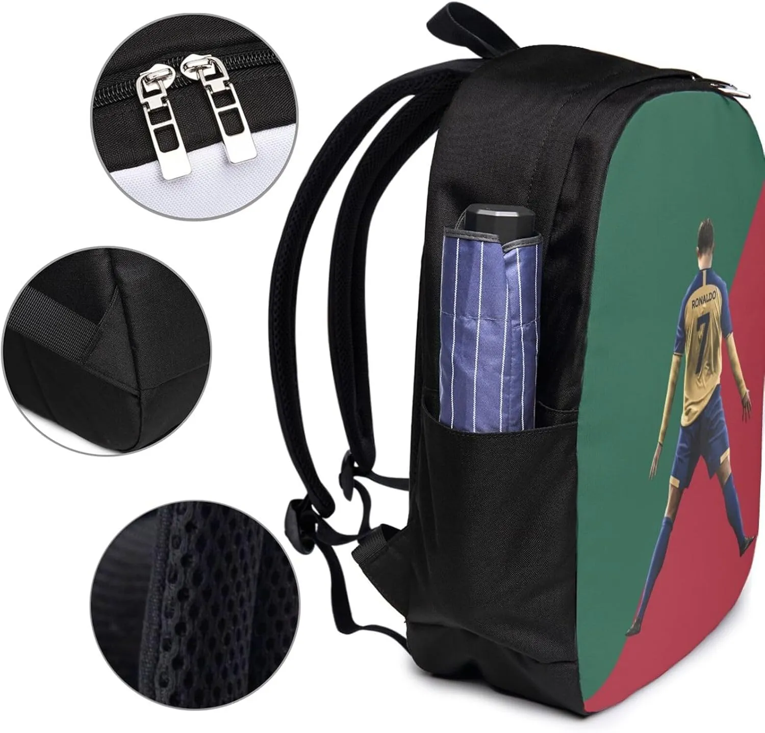 Ronaldo #7 Adult Backpacks Bag Laptop Bag Bookbag Usb Backpack 17 Inch For Daily