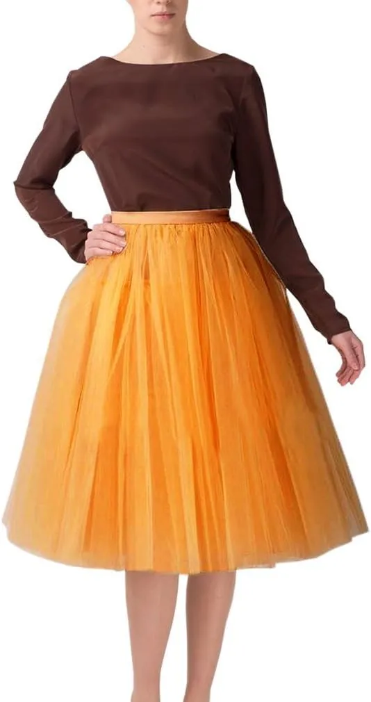Sarahbridal Women's Tulle Petticoat Tutu Skirt Bridal Petticoat Underskirt 12021