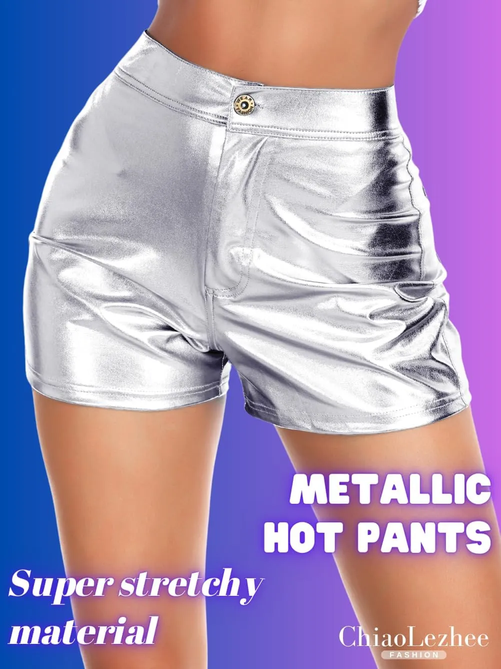 Sexy Booty Shorts, Faux Leather Rave Pants, High Waisted Plus Size