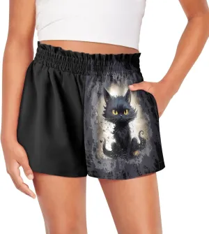 Shorts for Girls 1-16 Years Old Kids Clothes High Waist Athletic with Pockets