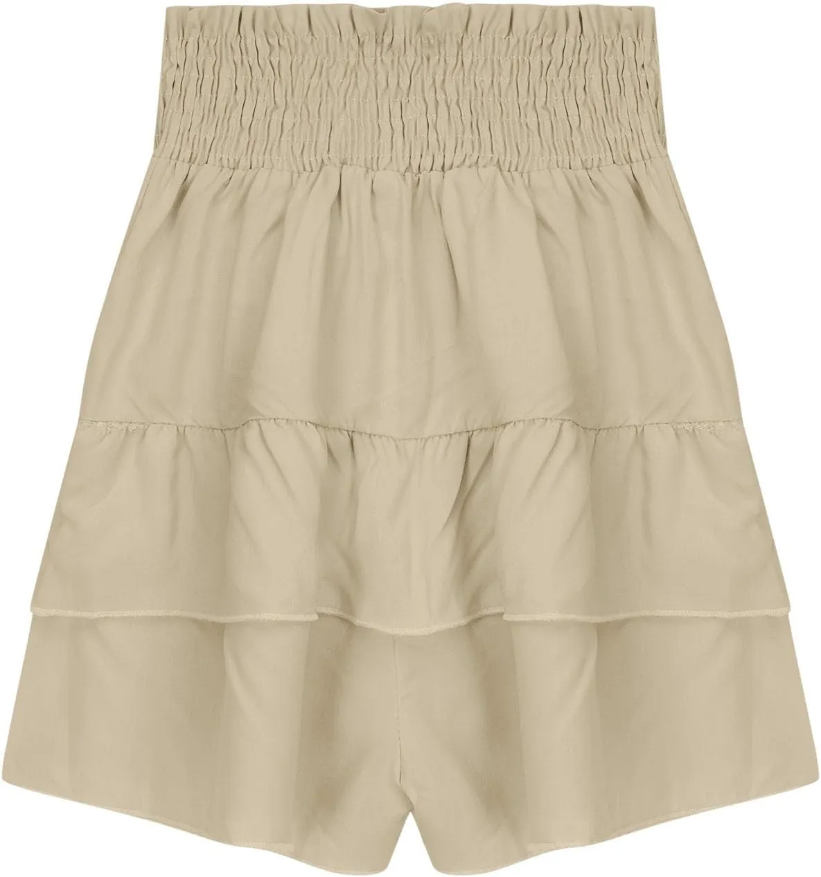 Skorts for Girls High Waisted Smocked Ruffle Mini Skirts Summer Cute Tiered Shorts Trendy School Tennis Golf Skorts