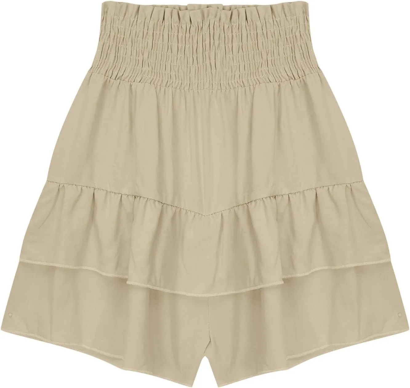 Skorts for Girls High Waisted Smocked Ruffle Mini Skirts Summer Cute Tiered Shorts Trendy School Tennis Golf Skorts