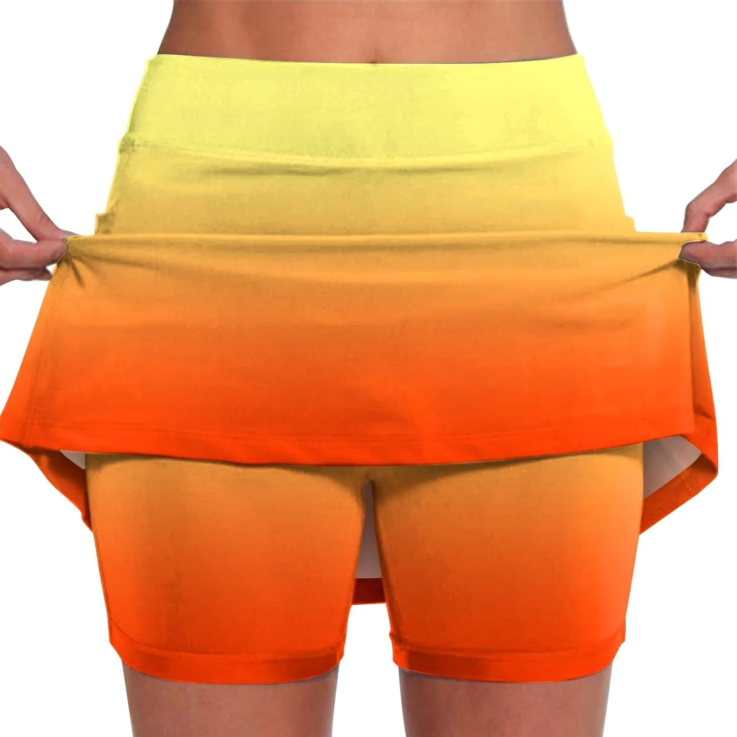 Skorts for Woman Tennis Skirt High Waisted Workout Golf Skorts with Shorts Underneath Quick Dry Gym Athletic Running Skirts