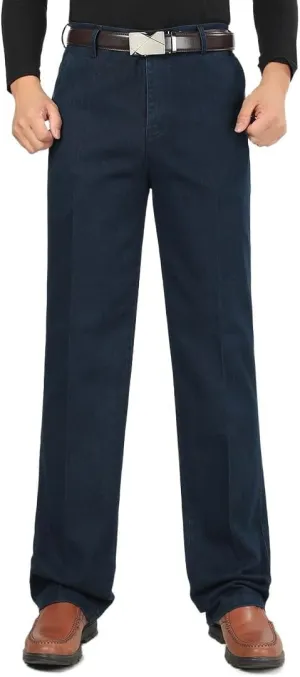 Slim Fit Jeans for Men High Waisted Straight Chino Pant Summer Work Pants with Pockets