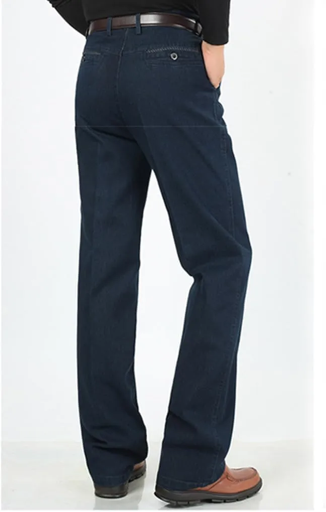 Slim Fit Jeans for Men High Waisted Straight Chino Pant Summer Work Pants with Pockets