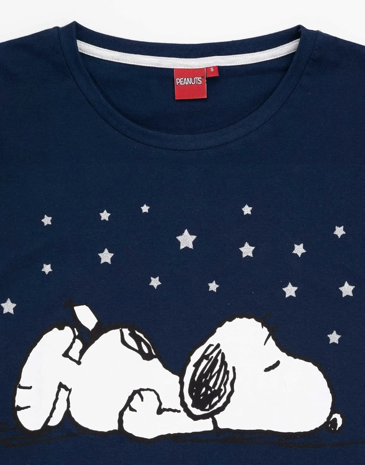 Snoopy Pajamas Ladies Womens Top Long Or Short Bottoms Options Navy Pjs